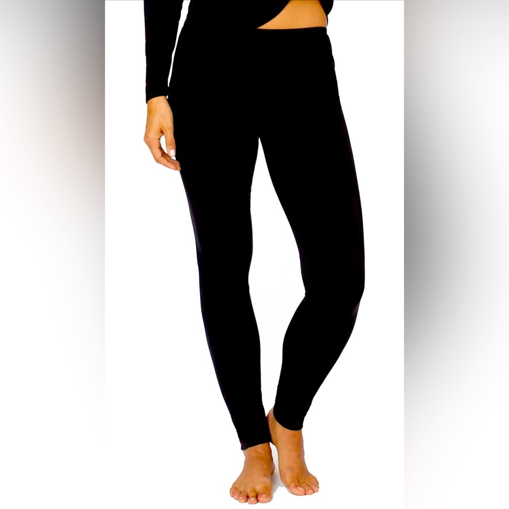 Cuddl Duds Softwear with Stretch Leggings, Black, Warm layers, Size: Large